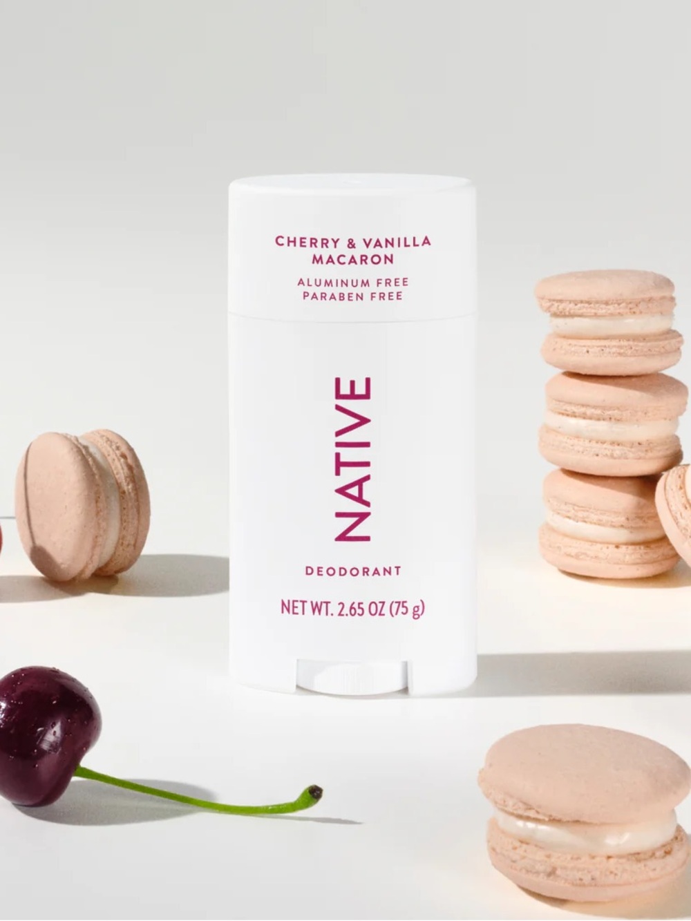 Native Natural Deodorant Stick CHERRY & VANILLA MACARON (BNIB)